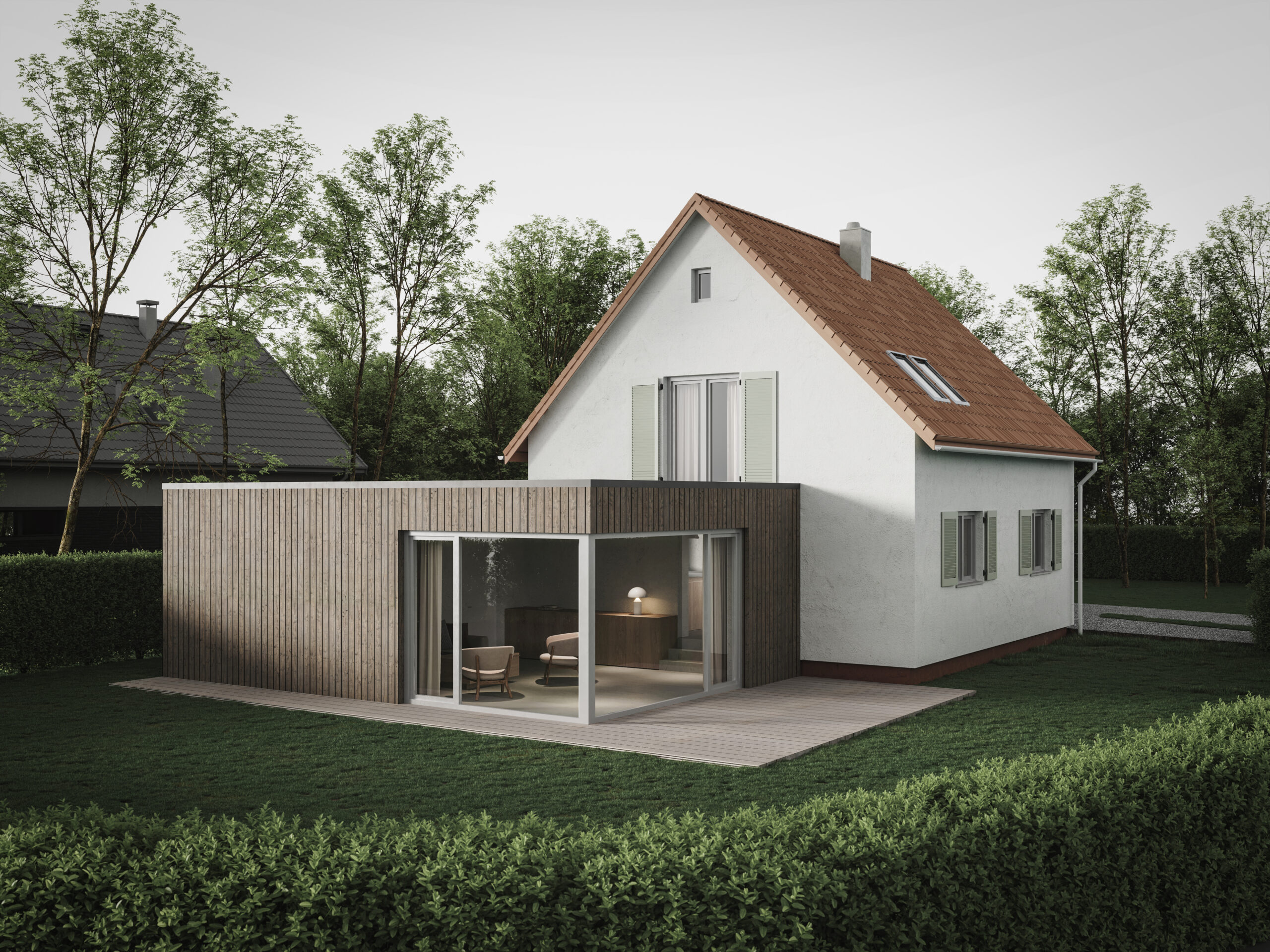 Anbau in der Kurve